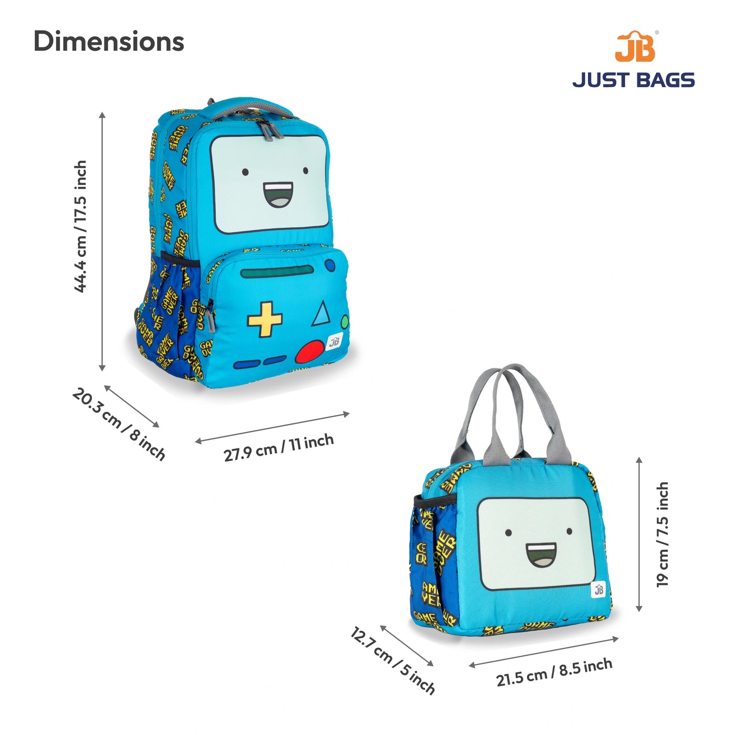 Primary School 24L Backpack & 6L TiffinBag Combo for Kids – 17 Inches & 7.5 Inches | Ages 6–8