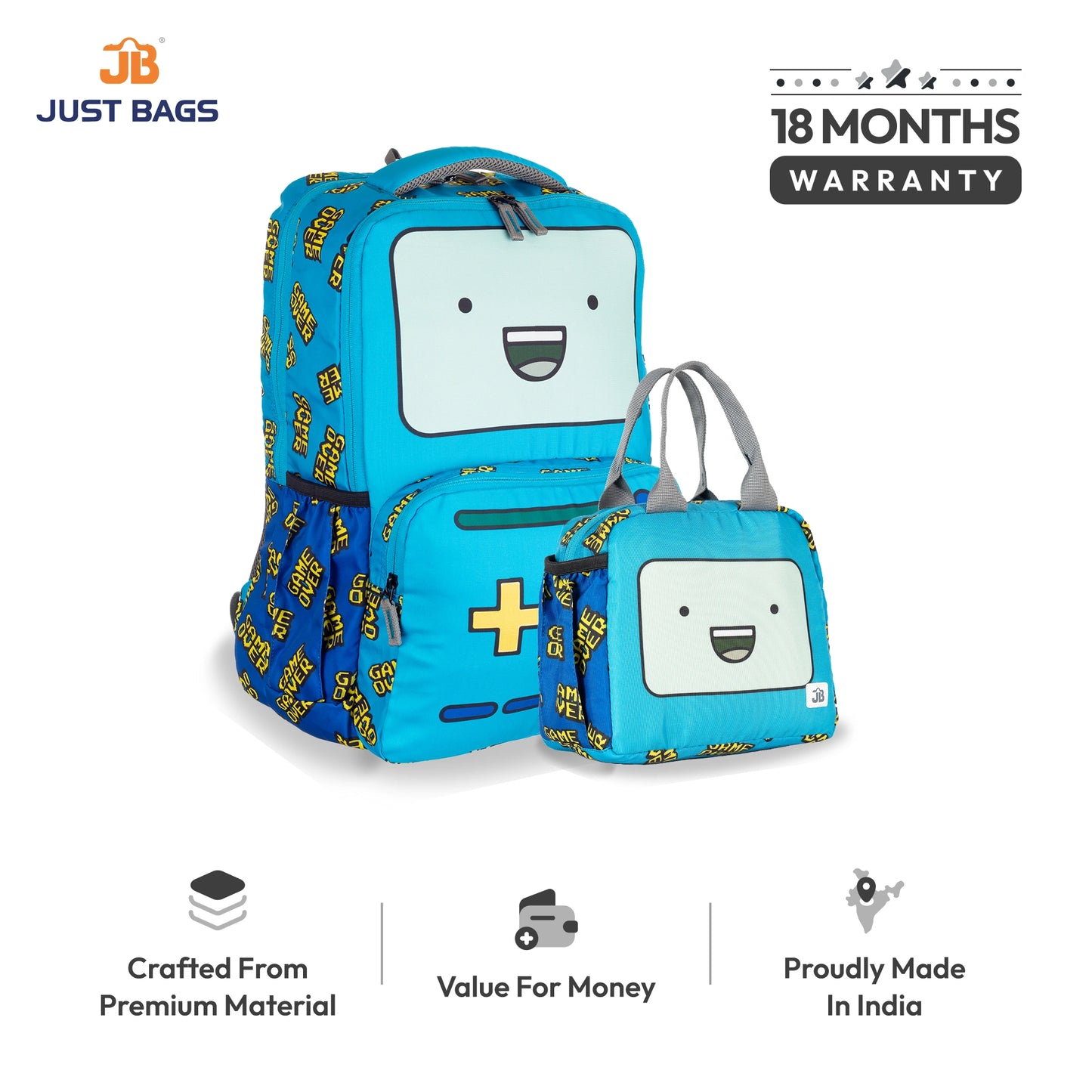 Primary School 24L Backpack & 6L TiffinBag Combo for Kids – 17 Inches & 7.5 Inches | Ages 6–8