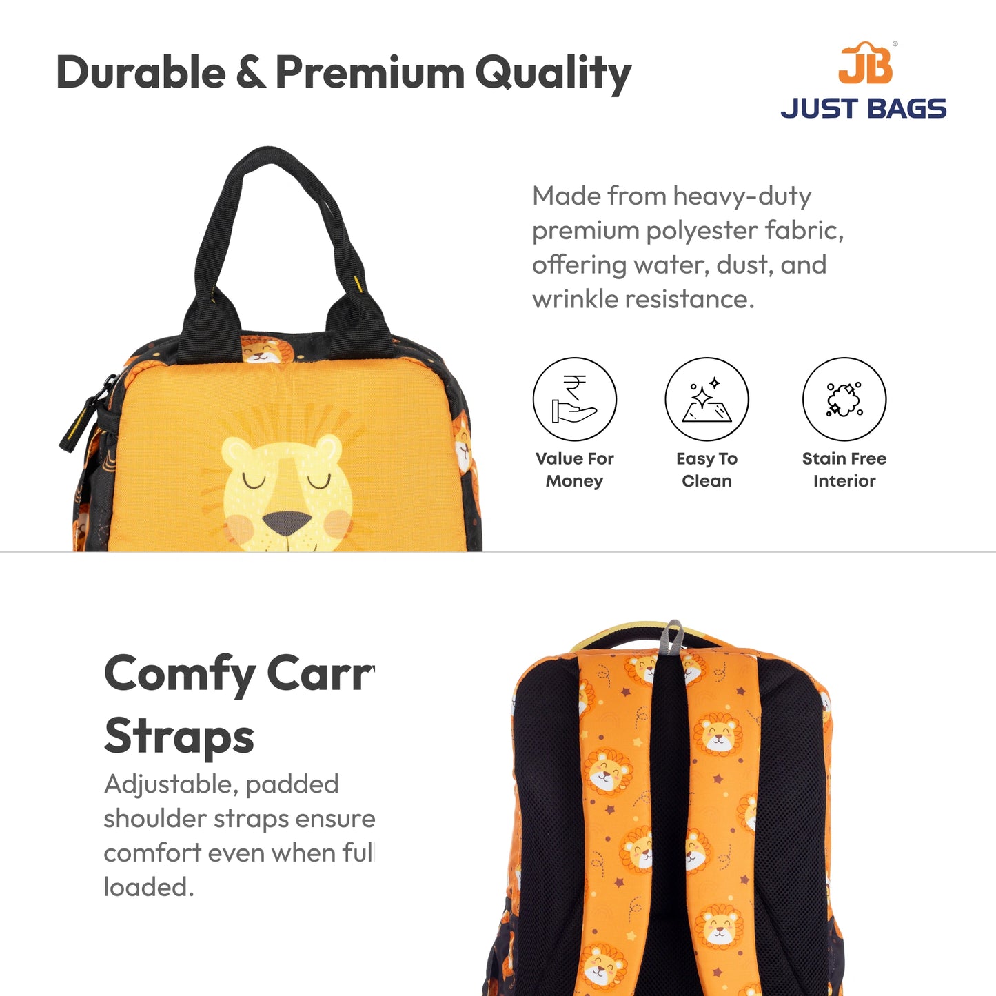 Primary School 24L Backpack & 6L TiffinBag Combo for Kids – 17 Inches & 7.5 Inches | Ages 6–8