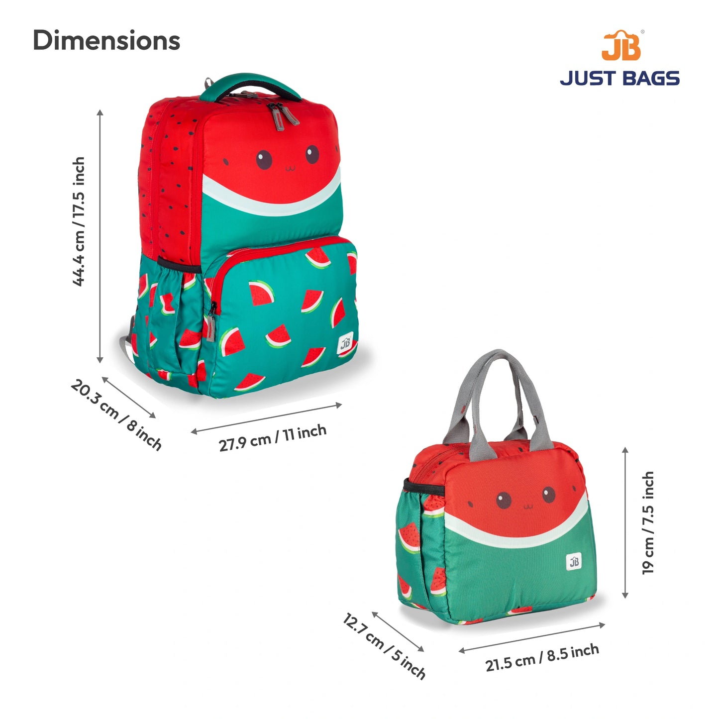 Primary School 24L Backpack & 6L TiffinBag Combo for Kids – 17 Inches & 7.5 Inches | Ages 6–8