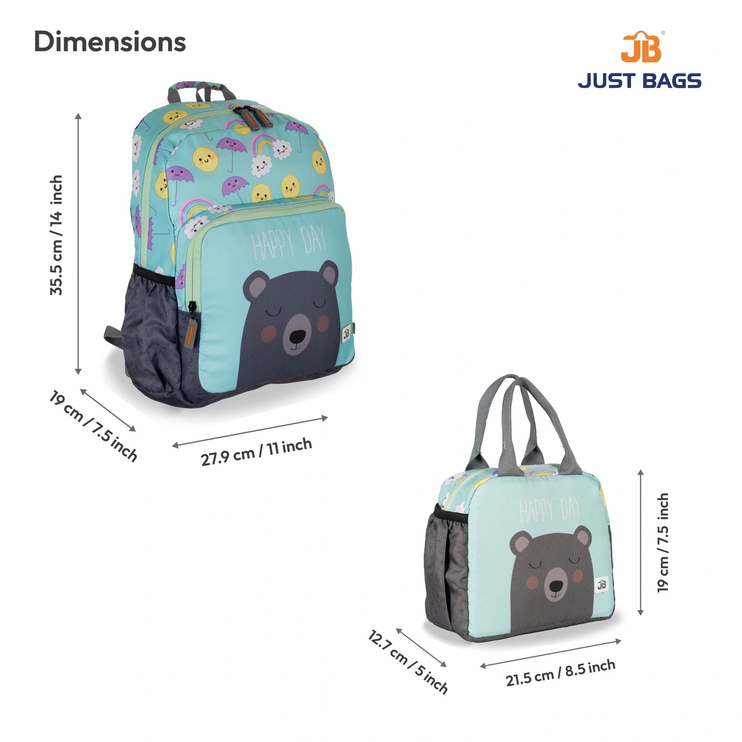 Pre-School Combo 20L Backpack & 6L TiffinBag For Toddlers – 14 Inches & 7.5 Inches | Ages 2.5–5