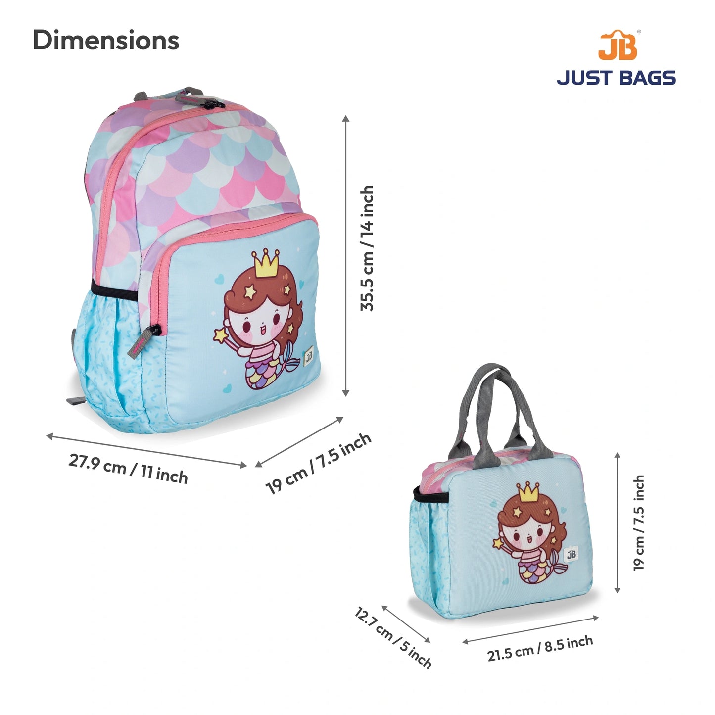 Pre-School Combo 20L Backpack & 6L TiffinBag For Toddlers – 14 Inches & 7.5 Inches | Ages 2.5–5