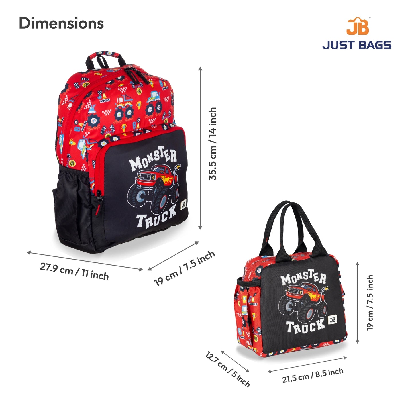 Pre-School Combo 20L Backpack & 6L TiffinBag For Toddlers – 14 Inches & 7.5 Inches | Ages 2.5–5