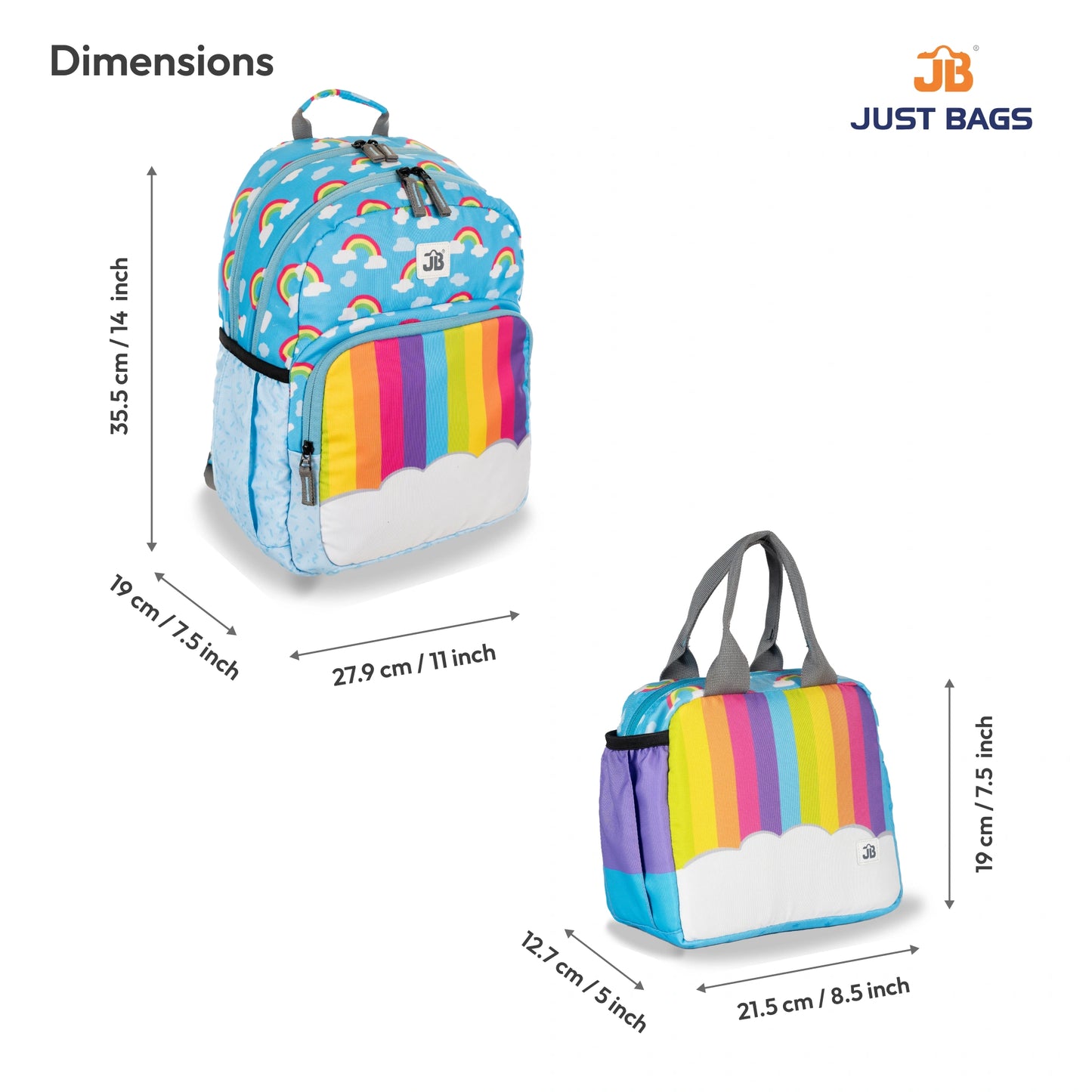 Pre-School Combo 20L Backpack & 6L TiffinBag For Toddlers – 14 Inches & 7.5 Inches | Ages 2.5–5