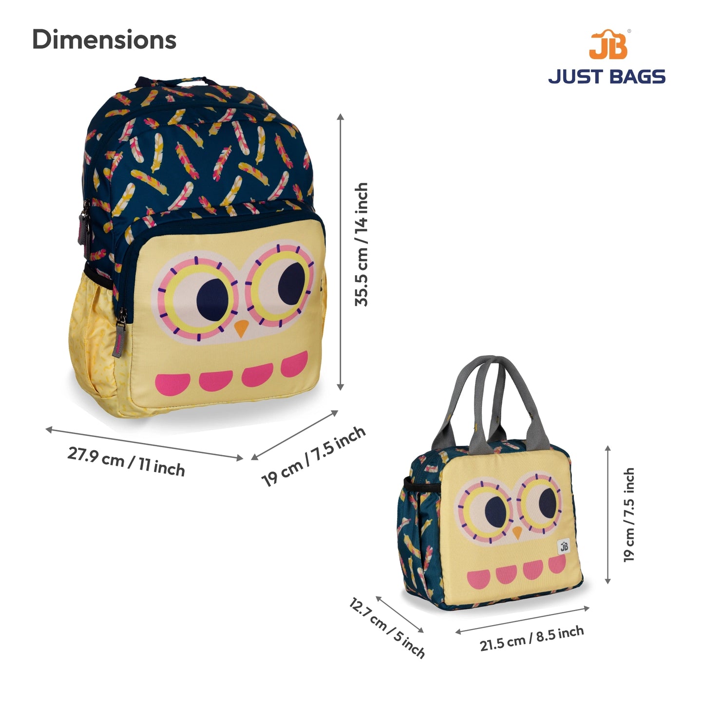 Pre-School Combo 20L Backpack & 6L TiffinBag For Toddlers – 14 Inches & 7.5 Inches | Ages 2.5–5