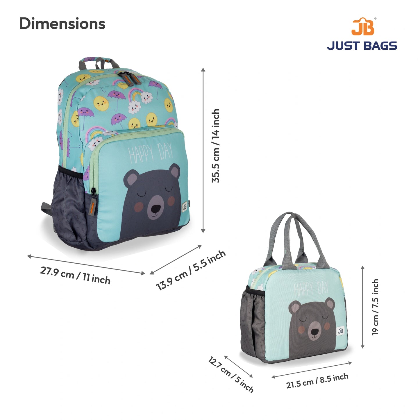 Pre-School Combo 15L Backpack & 6L TiffinBag For Toddlers – 14 Inches & 7.5 Inches | Ages 2–4.5