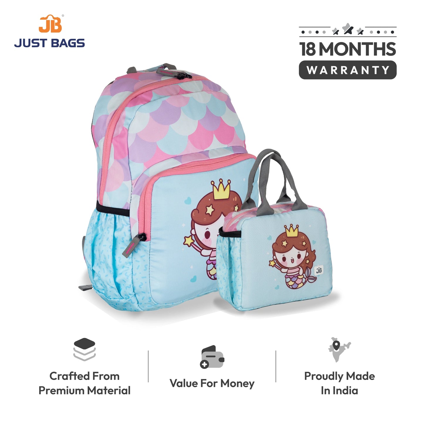Pre-School Combo 15L Backpack & 6L TiffinBag For Toddlers – 14 Inches & 7.5 Inches | Ages 2–4.5