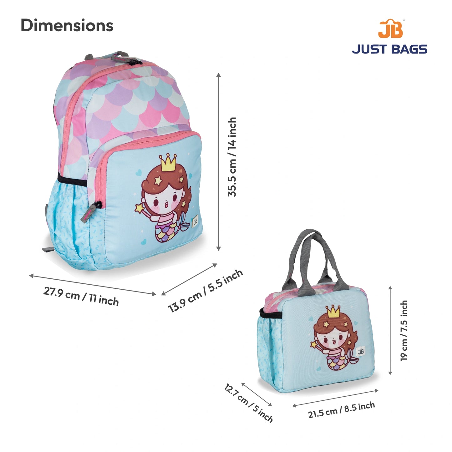 Pre-School Combo 15L Backpack & 6L TiffinBag For Toddlers – 14 Inches & 7.5 Inches | Ages 2–4.5