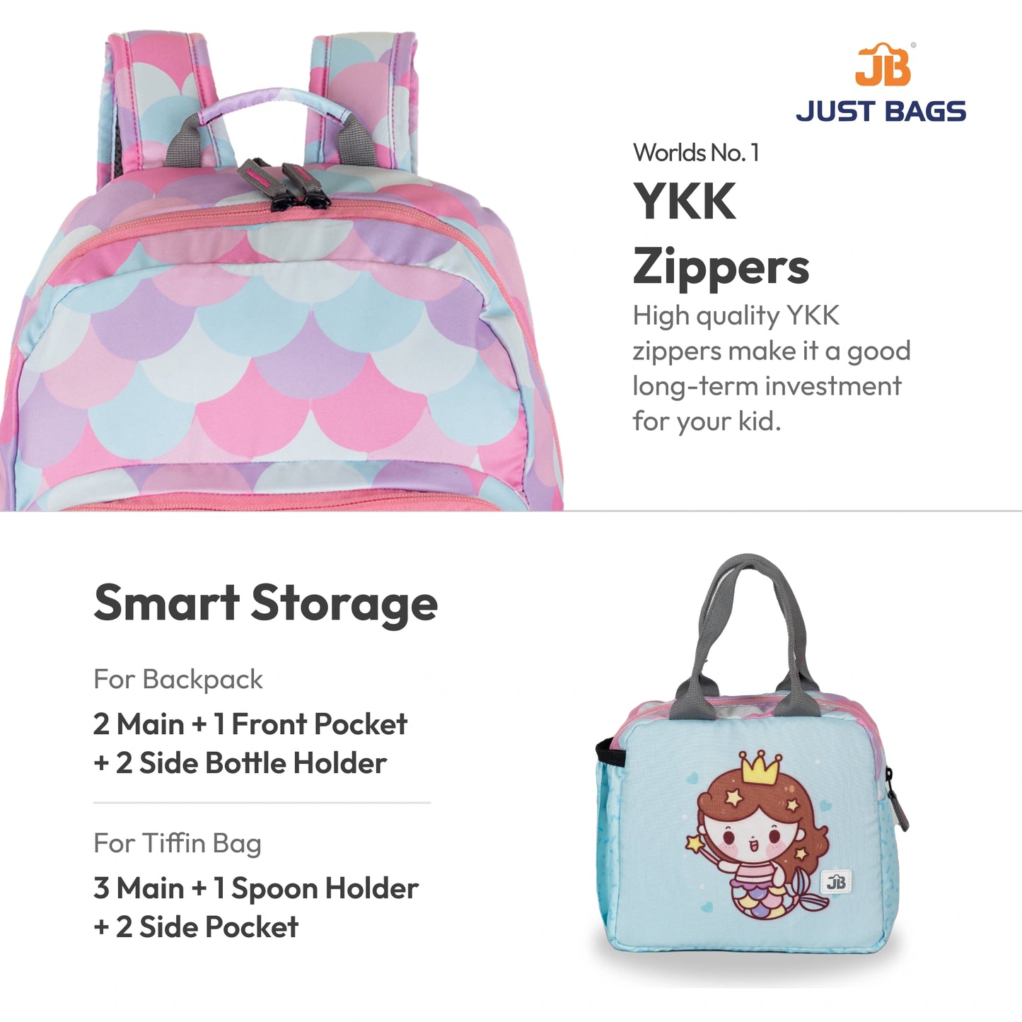 Pre-School Combo 20L Backpack & 6L TiffinBag For Toddlers – 14 Inches & 7.5 Inches | Ages 2.5–5