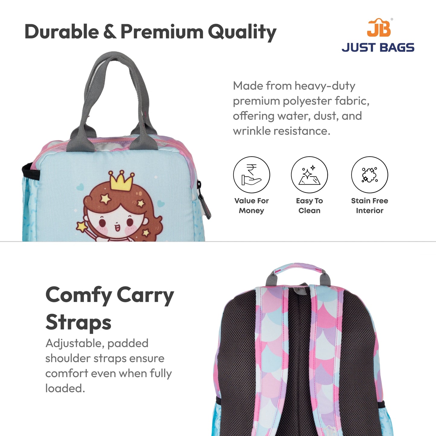 Pre-School Combo 15L Backpack & 6L TiffinBag For Toddlers – 14 Inches & 7.5 Inches | Ages 2–4.5