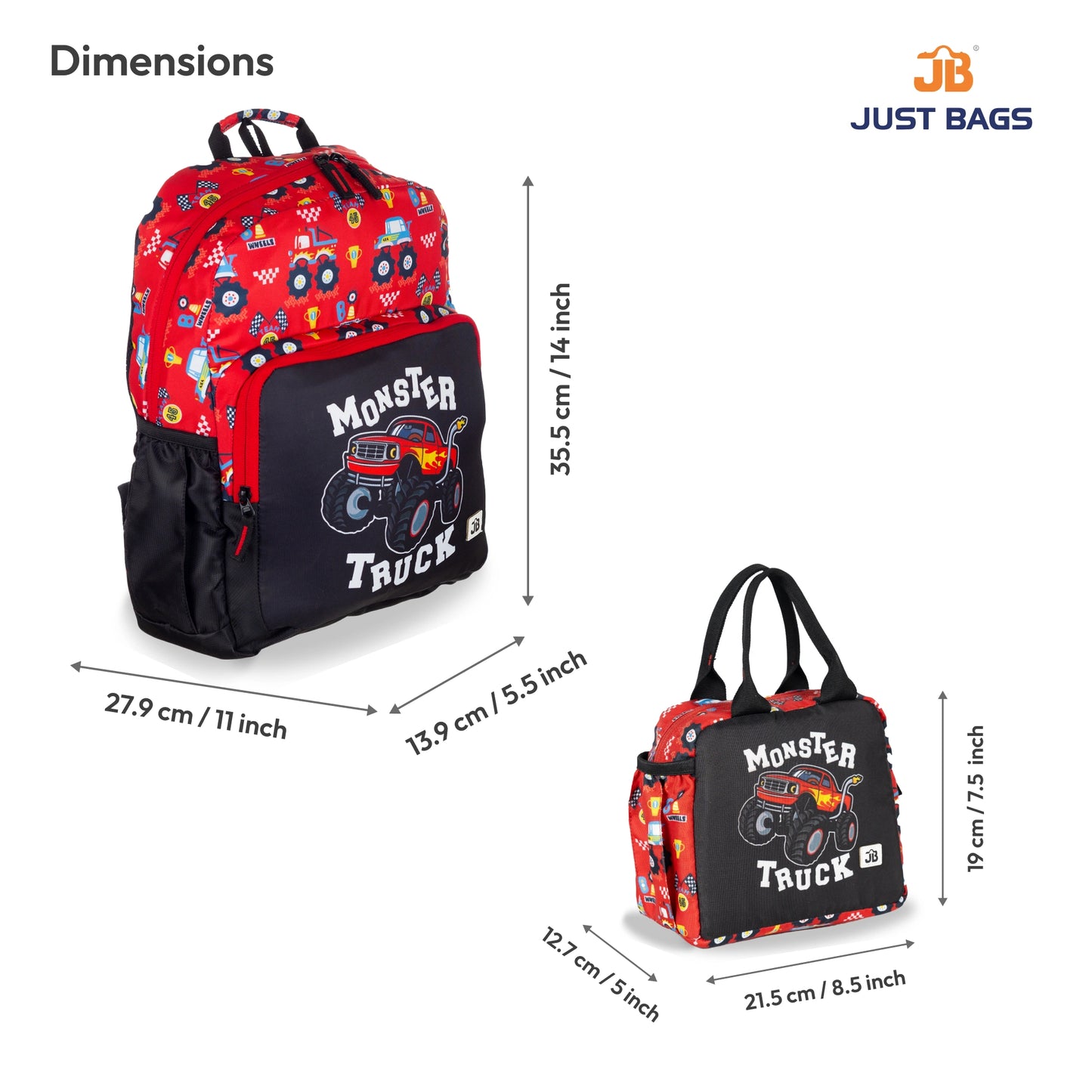 Pre-School Combo 15L Backpack & 6L TiffinBag For Toddlers – 14 Inches & 7.5 Inches | Ages 2–4.5