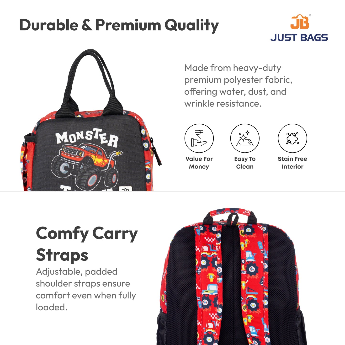Pre-School Combo 20L Backpack & 6L TiffinBag For Toddlers – 14 Inches & 7.5 Inches | Ages 2.5–5