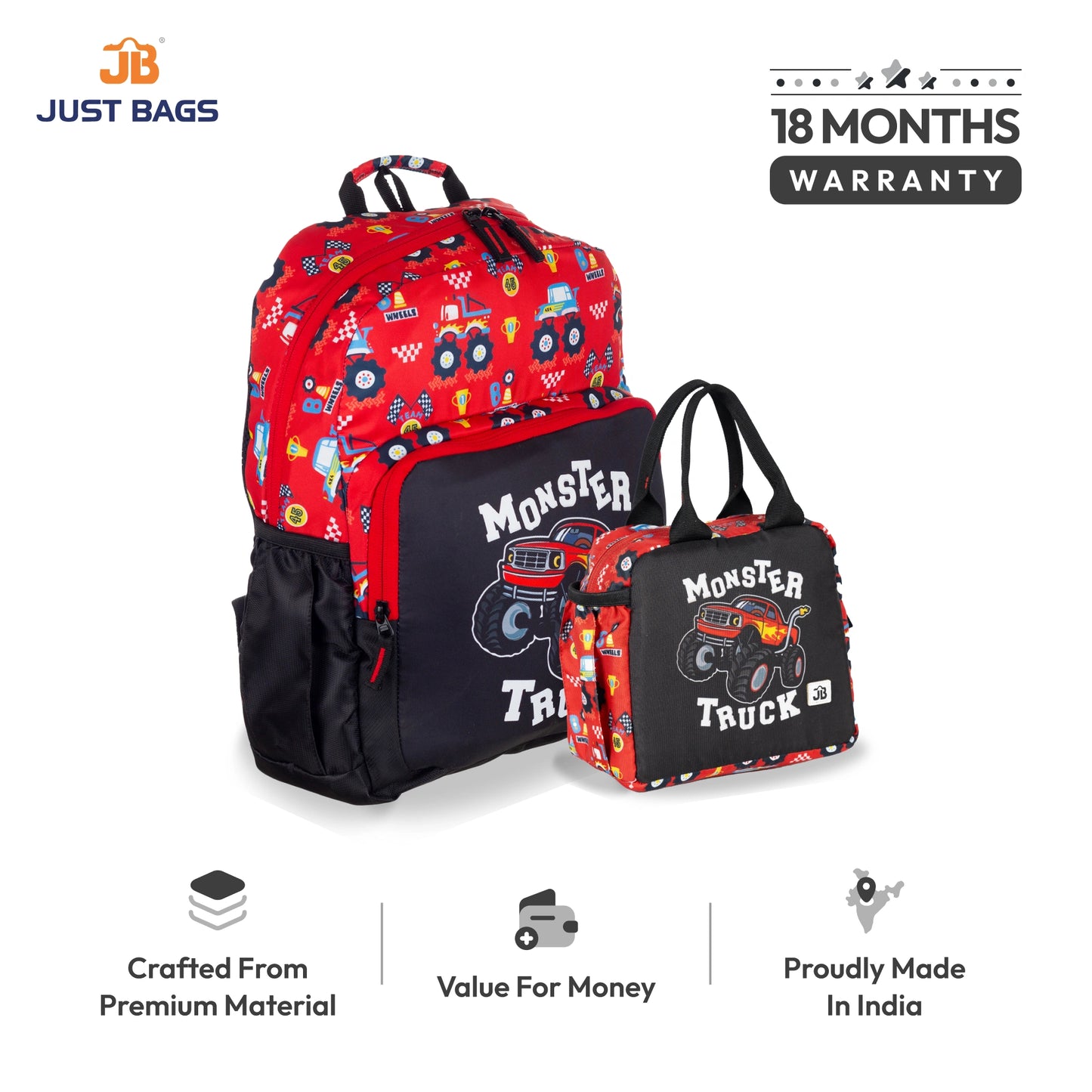 Pre-School Combo 20L Backpack & 6L TiffinBag For Toddlers – 14 Inches & 7.5 Inches | Ages 2.5–5