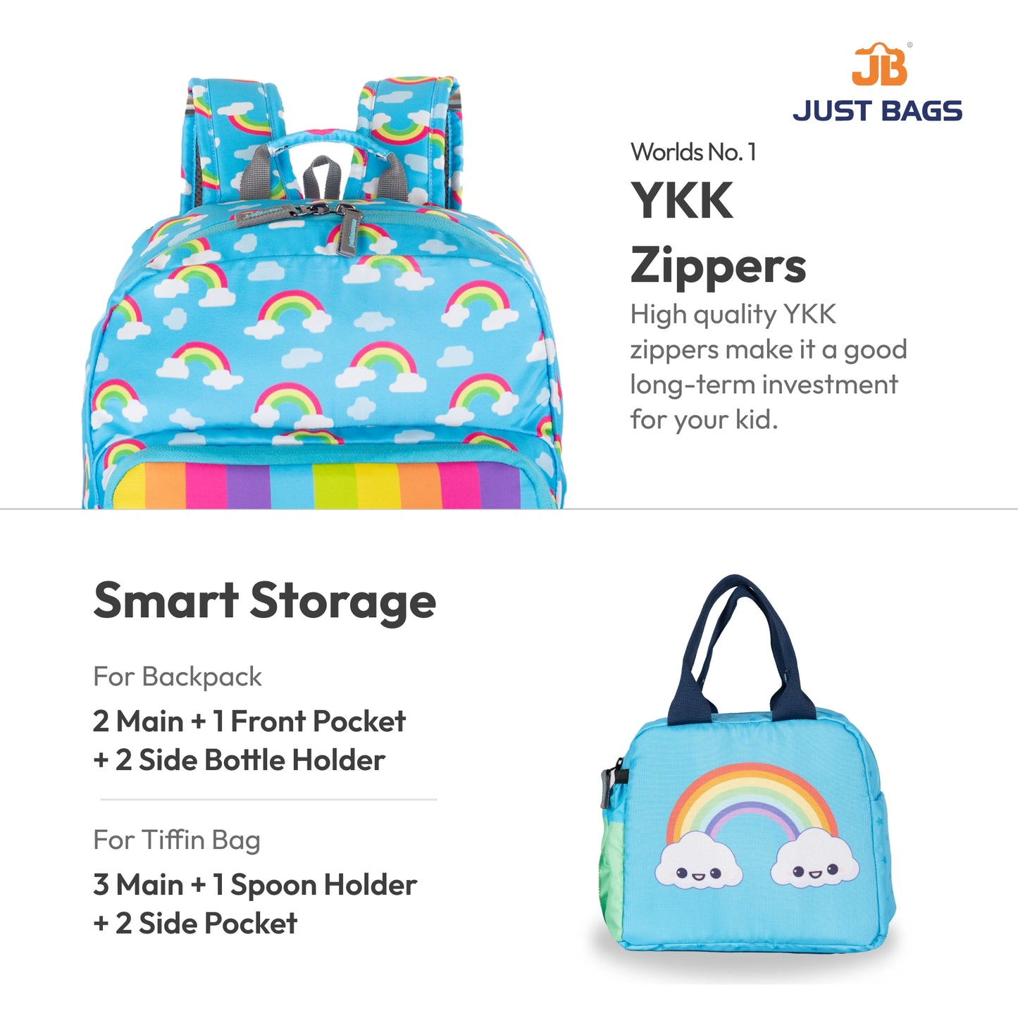 Pre-School Combo 15L Backpack & 6L TiffinBag For Toddlers – 14 Inches & 7.5 Inches | Ages 2–4.5