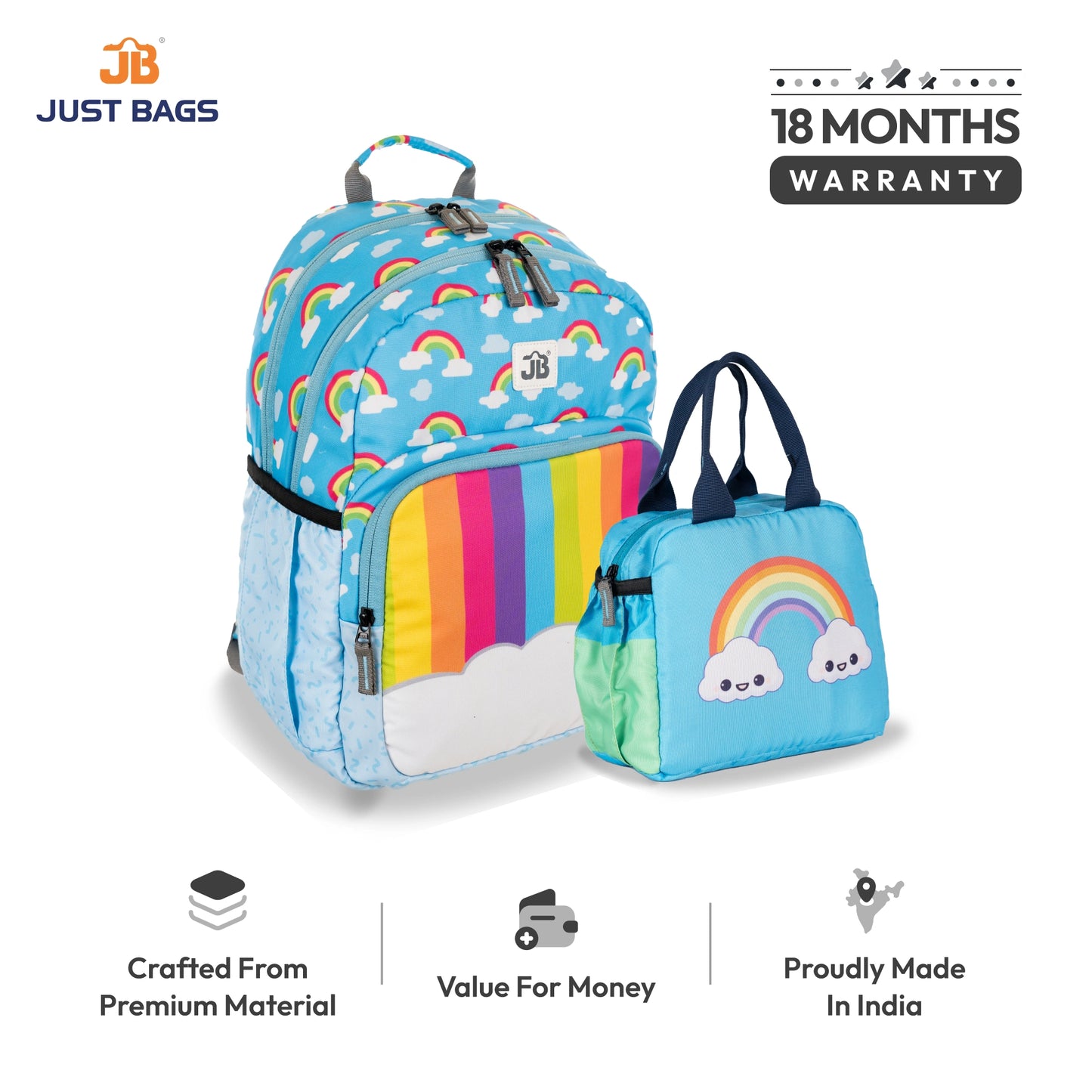 Pre-School Combo 15L Backpack & 6L TiffinBag For Toddlers – 14 Inches & 7.5 Inches | Ages 2–4.5