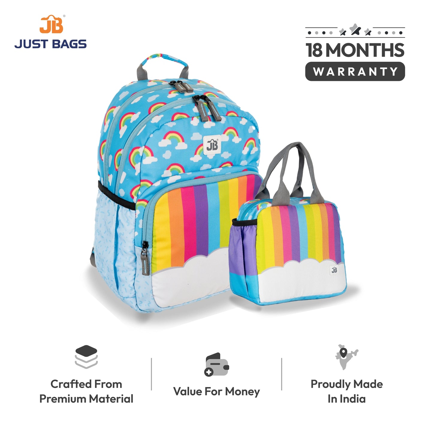 Pre-School Combo 15L Backpack & 6L TiffinBag For Toddlers – 14 Inches & 7.5 Inches | Ages 2–4.5