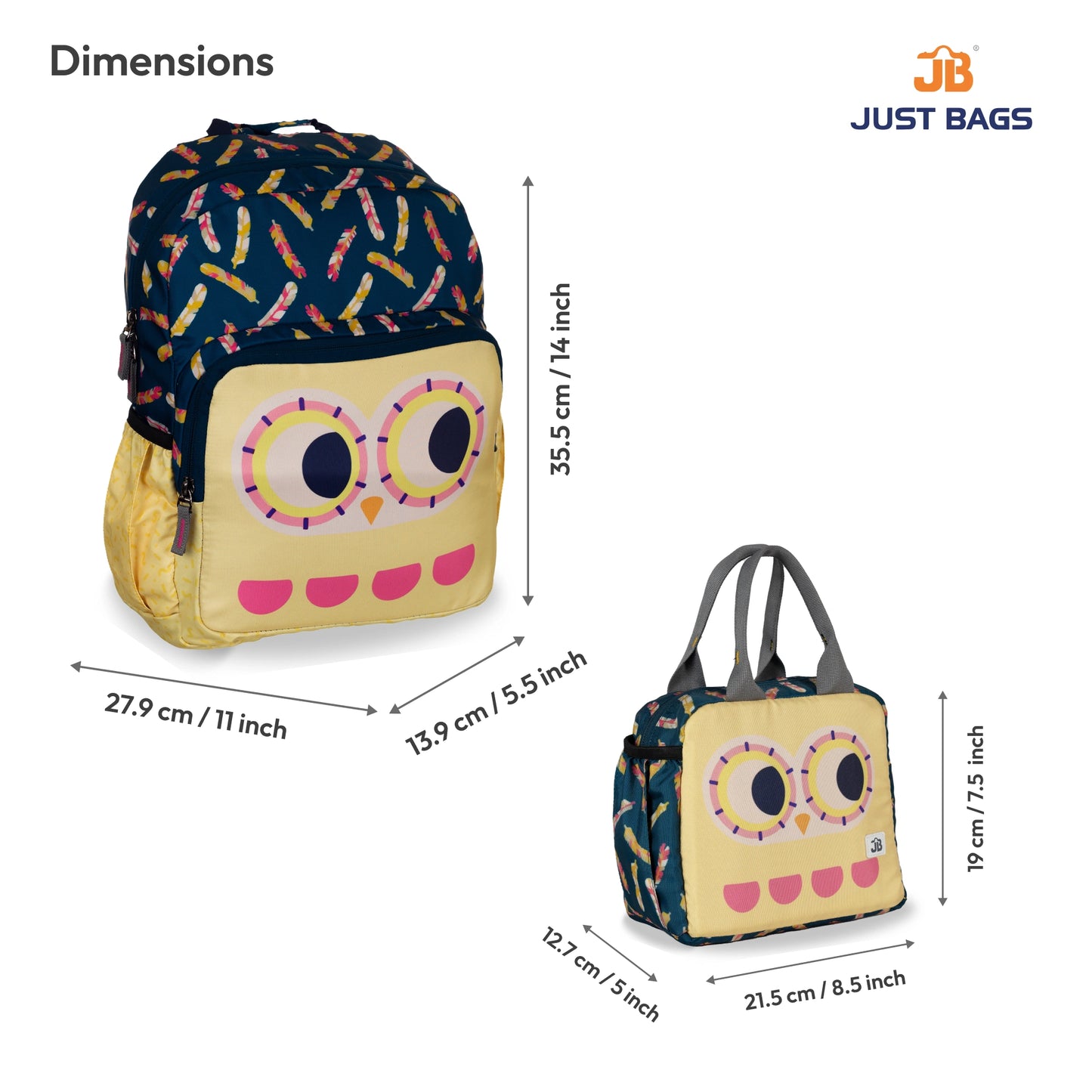 Pre-School Combo 15L Backpack & 6L TiffinBag For Toddlers – 14 Inches & 7.5 Inches | Ages 2–4.5