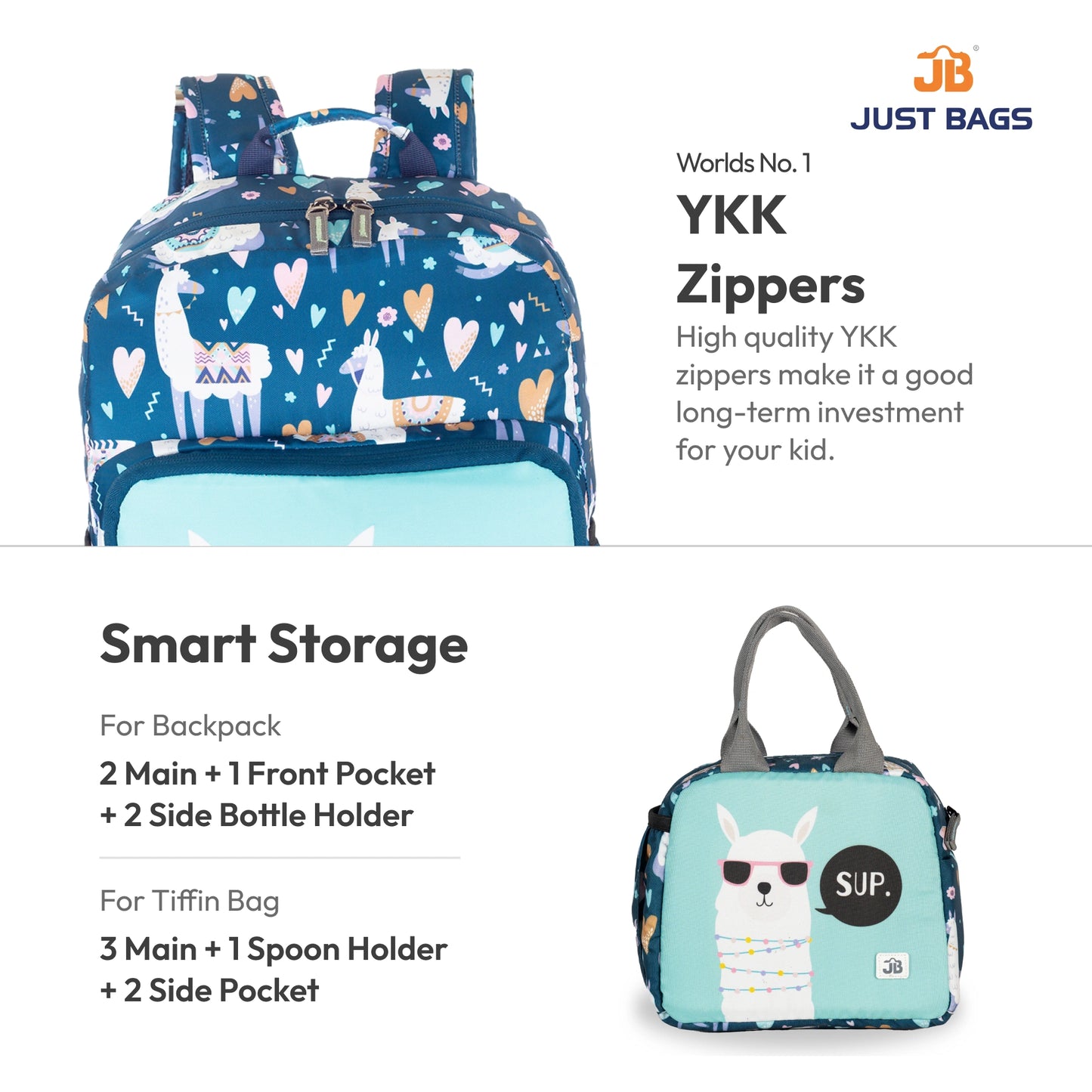 Pre-School Combo 20L Backpack & 6L TiffinBag For Toddlers – 14 Inches & 7.5 Inches | Ages 2.5–5