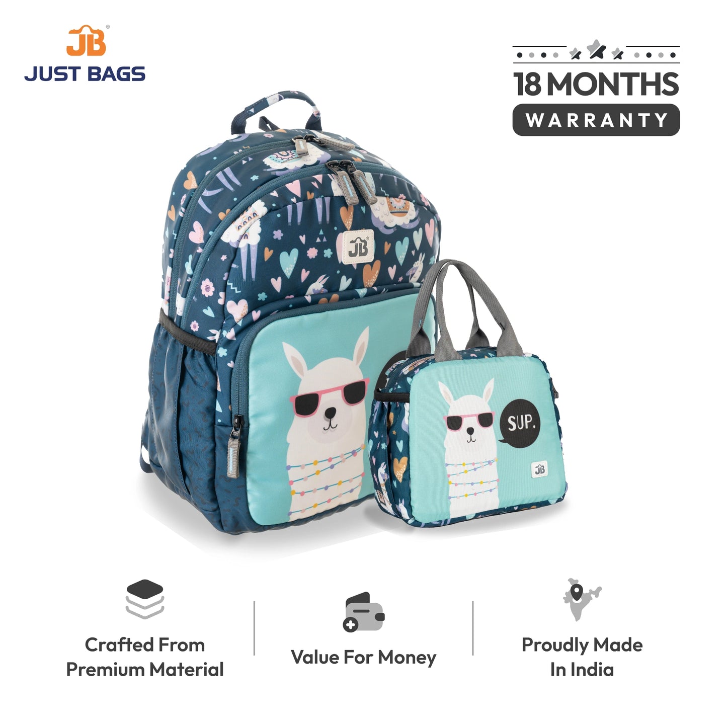 Pre-School Combo 20L Backpack & 6L TiffinBag For Toddlers – 14 Inches & 7.5 Inches | Ages 2.5–5