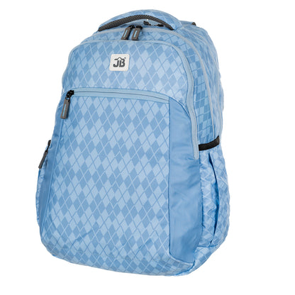 Blue Checkmate School/College Backpack - 19 Inch (Light Blue)