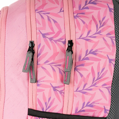 Blush Bloom Printed School/College Backpack -19 Inch (Pink)