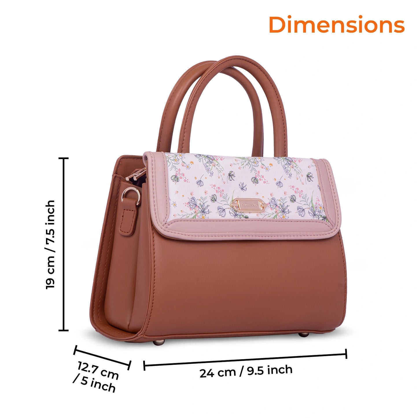 Aimleey Fleuré – Dual Tone Handbag with Sling Strap
