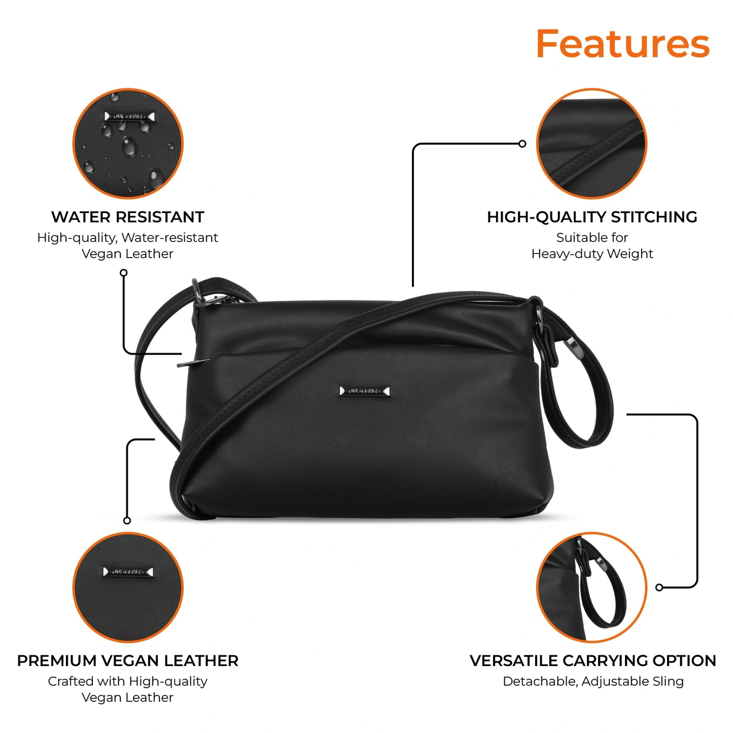 JustBags Sleek Stride Sling Bag