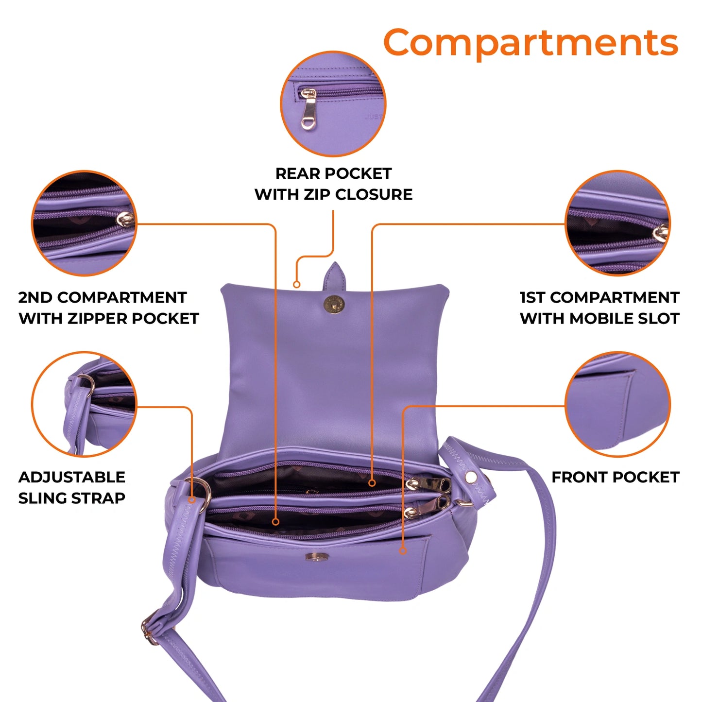 JustBags Lush Loop Sling Bag