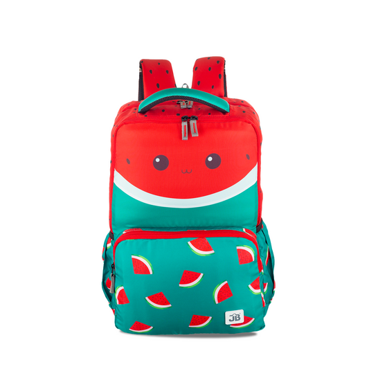 Watermelon Delight Printed School Backpack - 17.5 Inch (Red/Green)