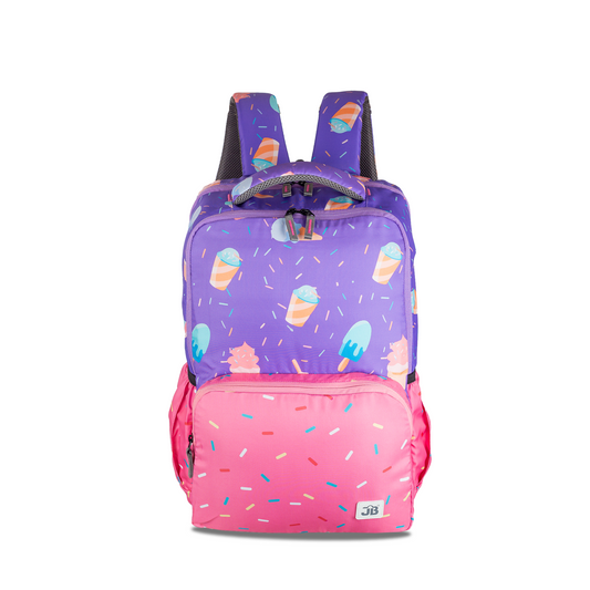 Ice Cream Fiesta School Backpack - 17.5 Inch (Purple)