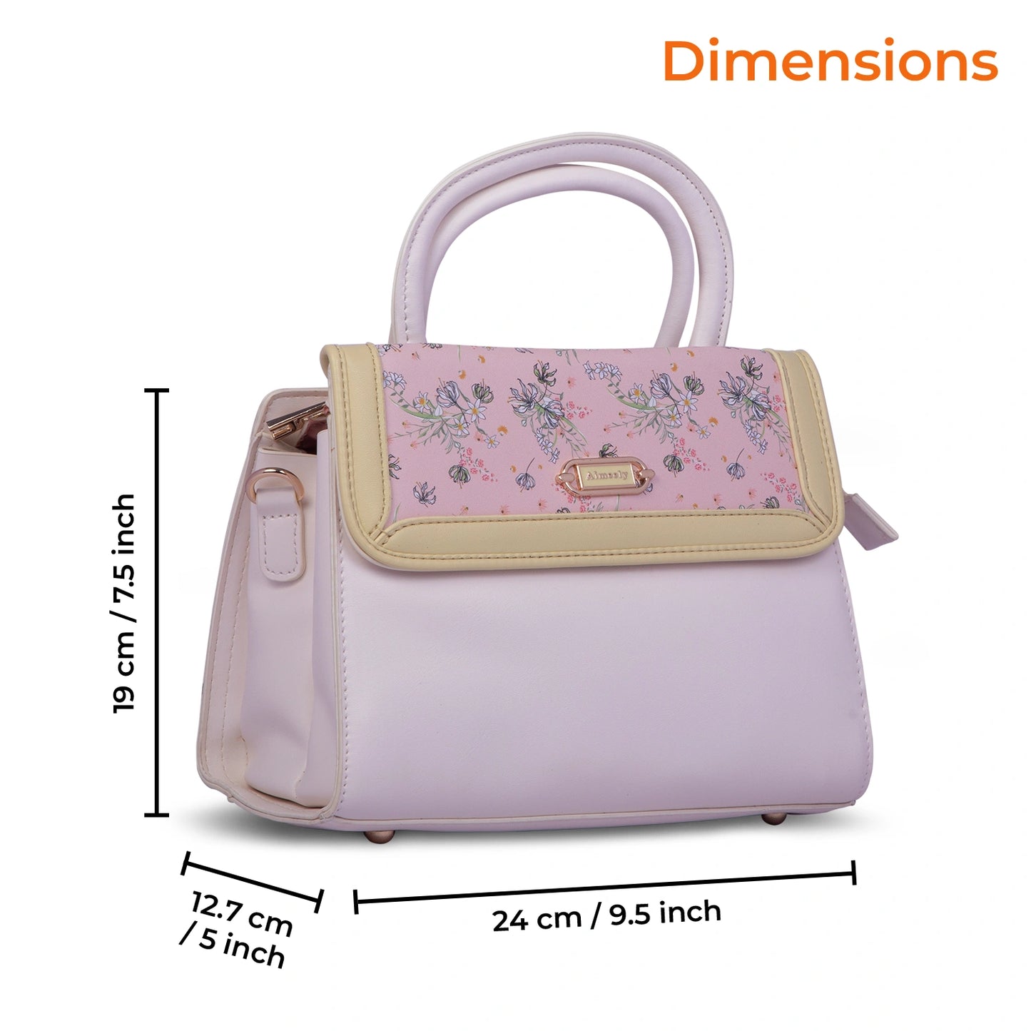 Aimleey Fleuré – Dual Tone Handbag with Sling Strap