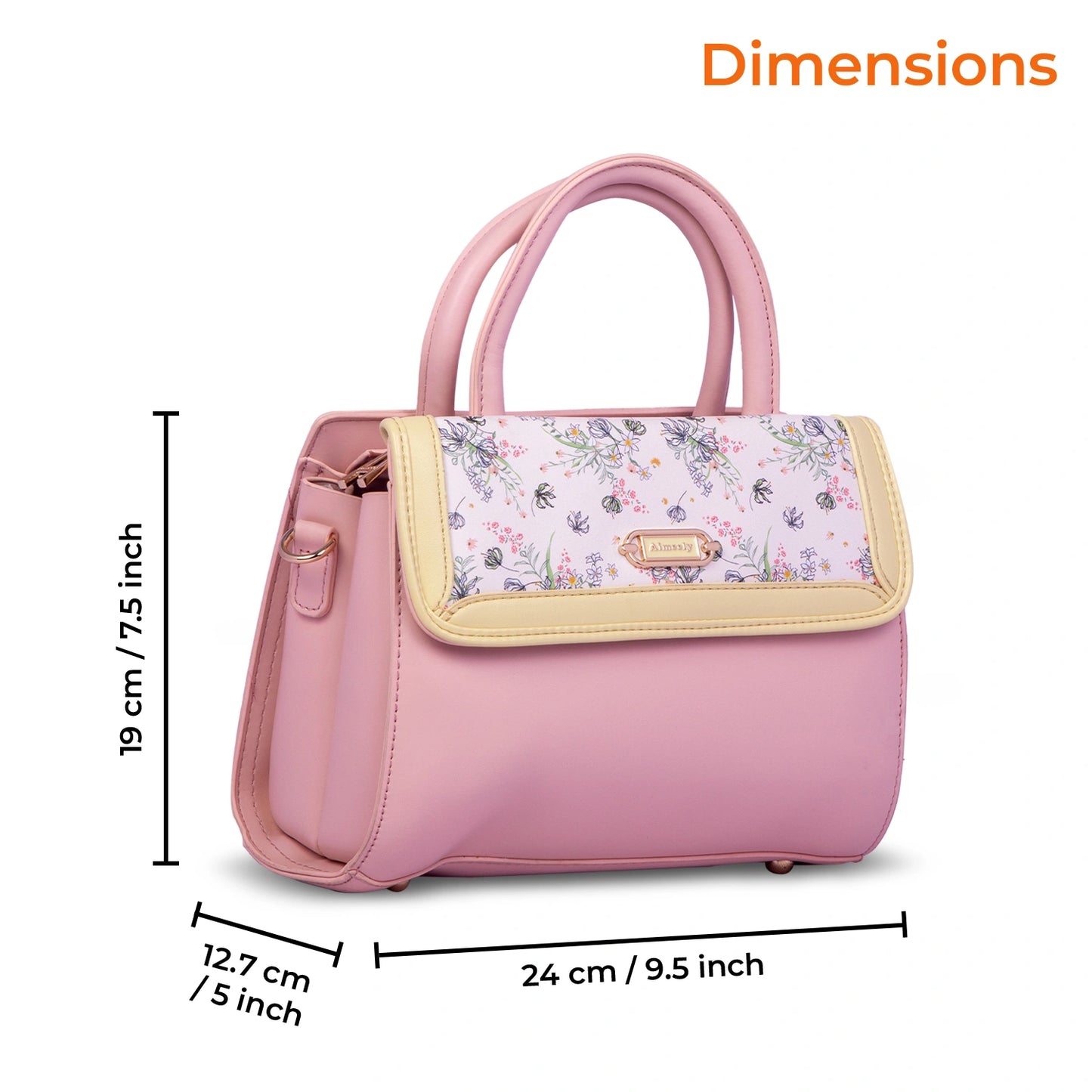 Aimleey Fleuré – Dual Tone Handbag with Sling Strap
