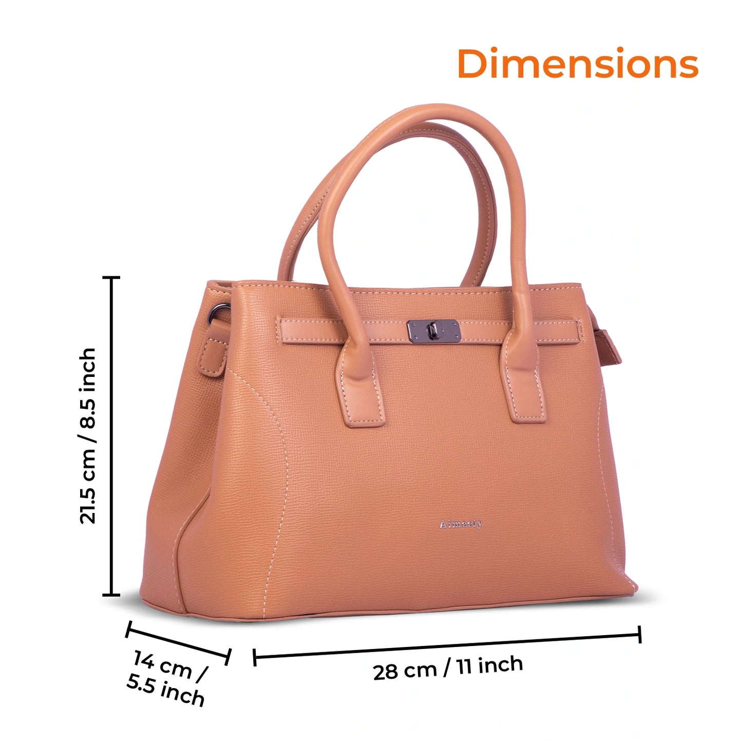 Aimleey Noir Luxe β Signature Structured Handbag