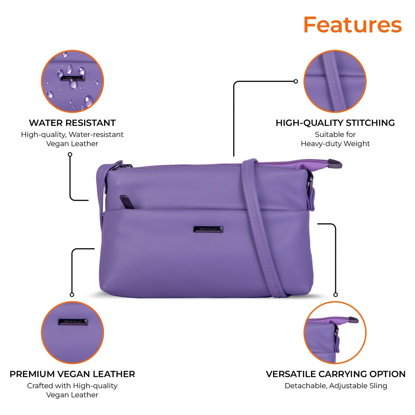 JustBags Sleek Stride Sling Bag