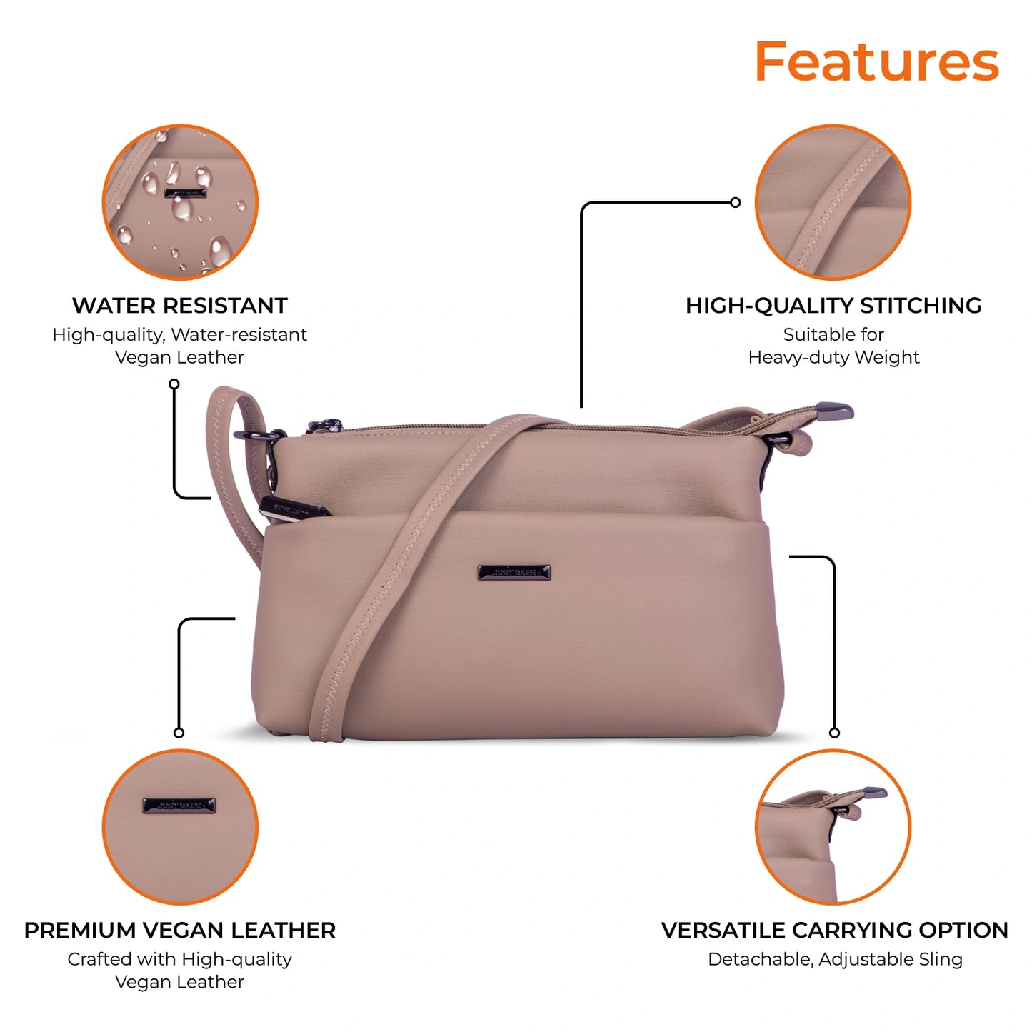 JustBags Sleek Stride Sling Bag