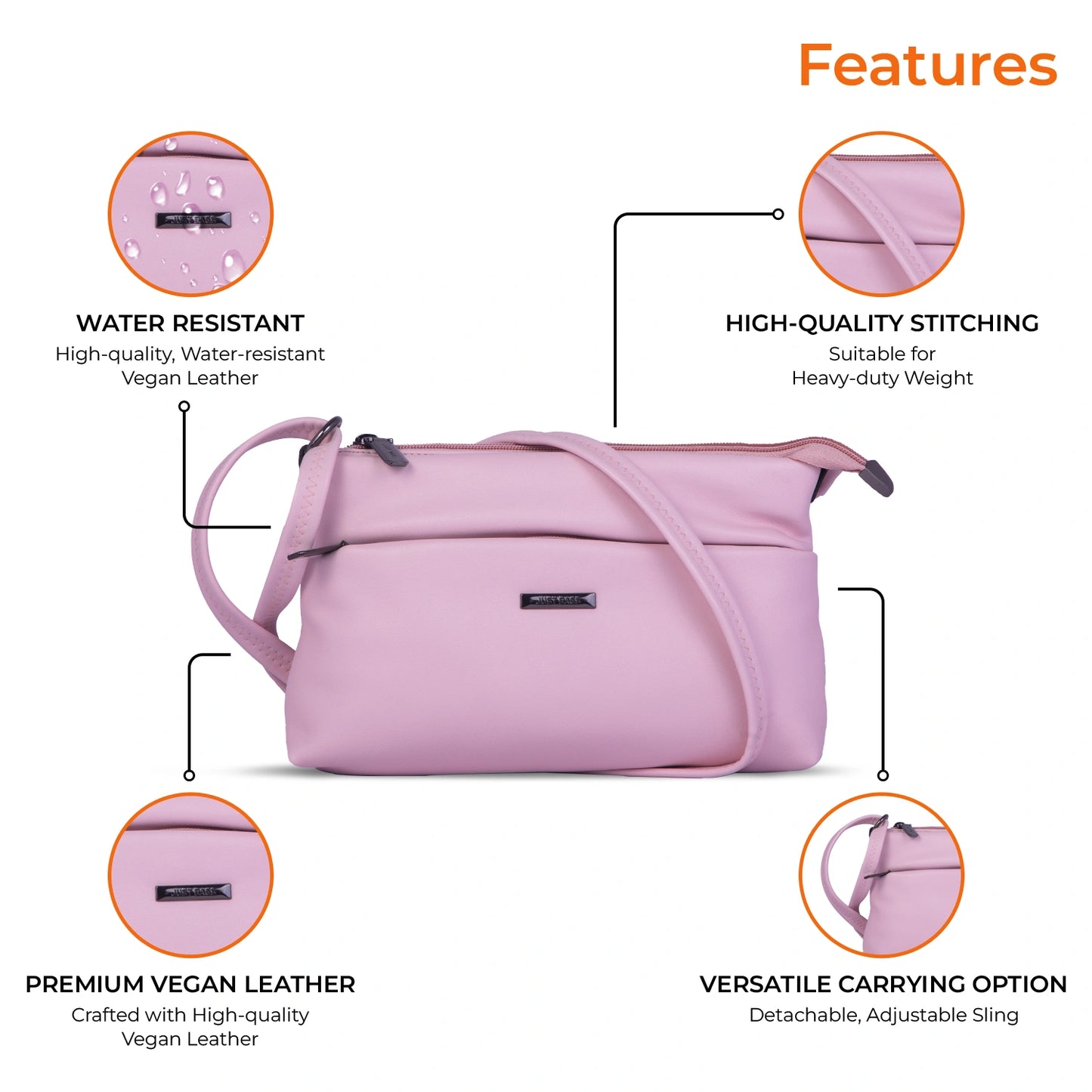 JustBags Sleek Stride Sling Bag