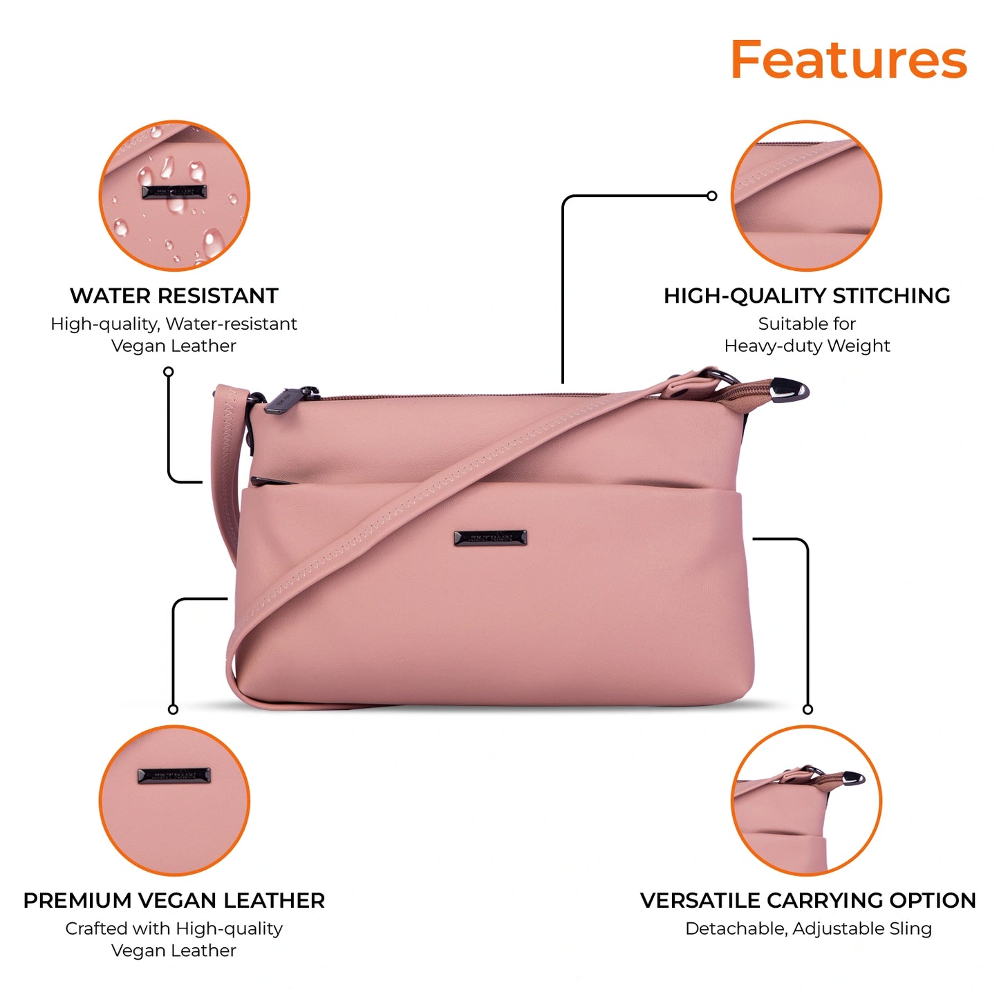 JustBags Sleek Stride Sling Bag