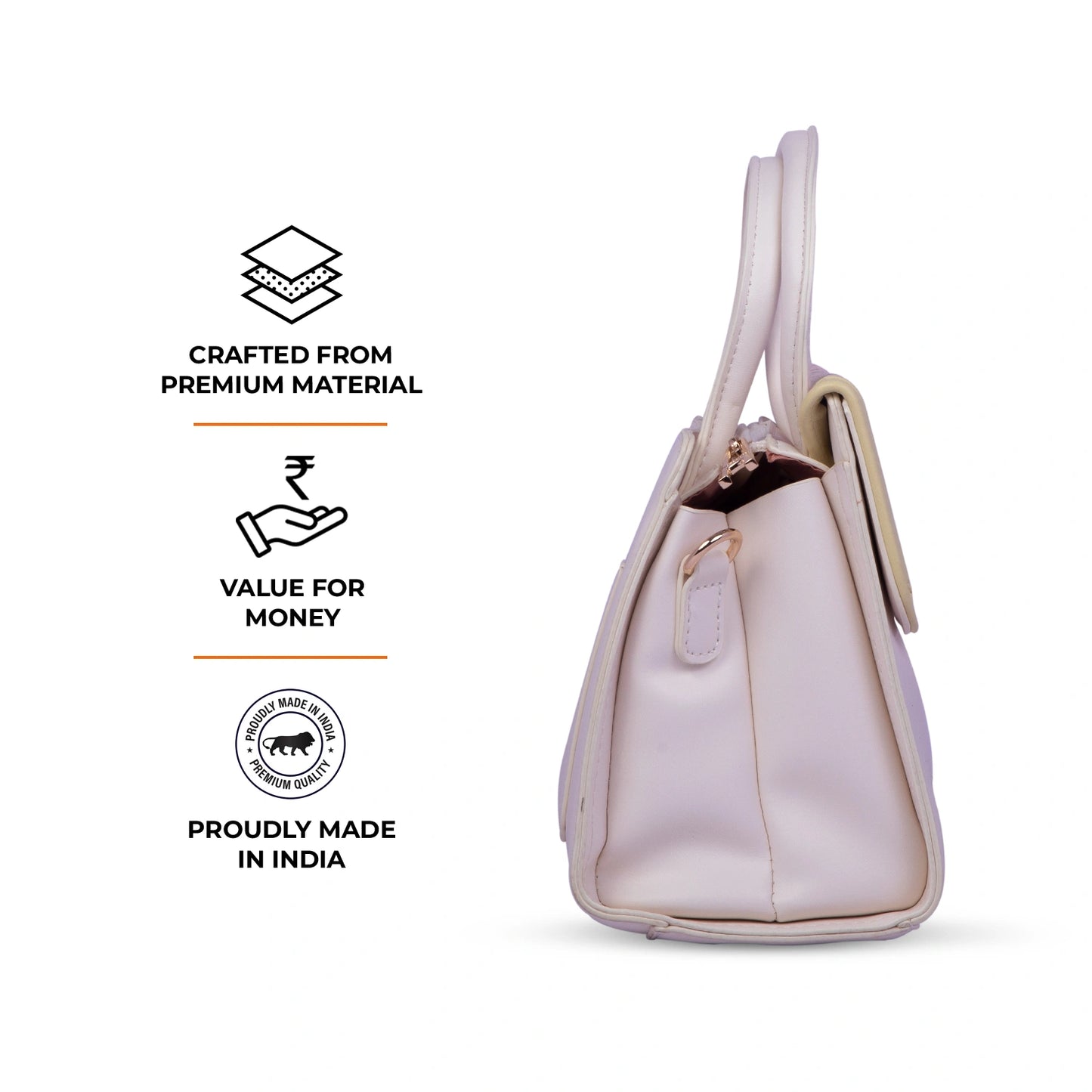 Aimleey Fleuré – Dual Tone Handbag with Sling Strap