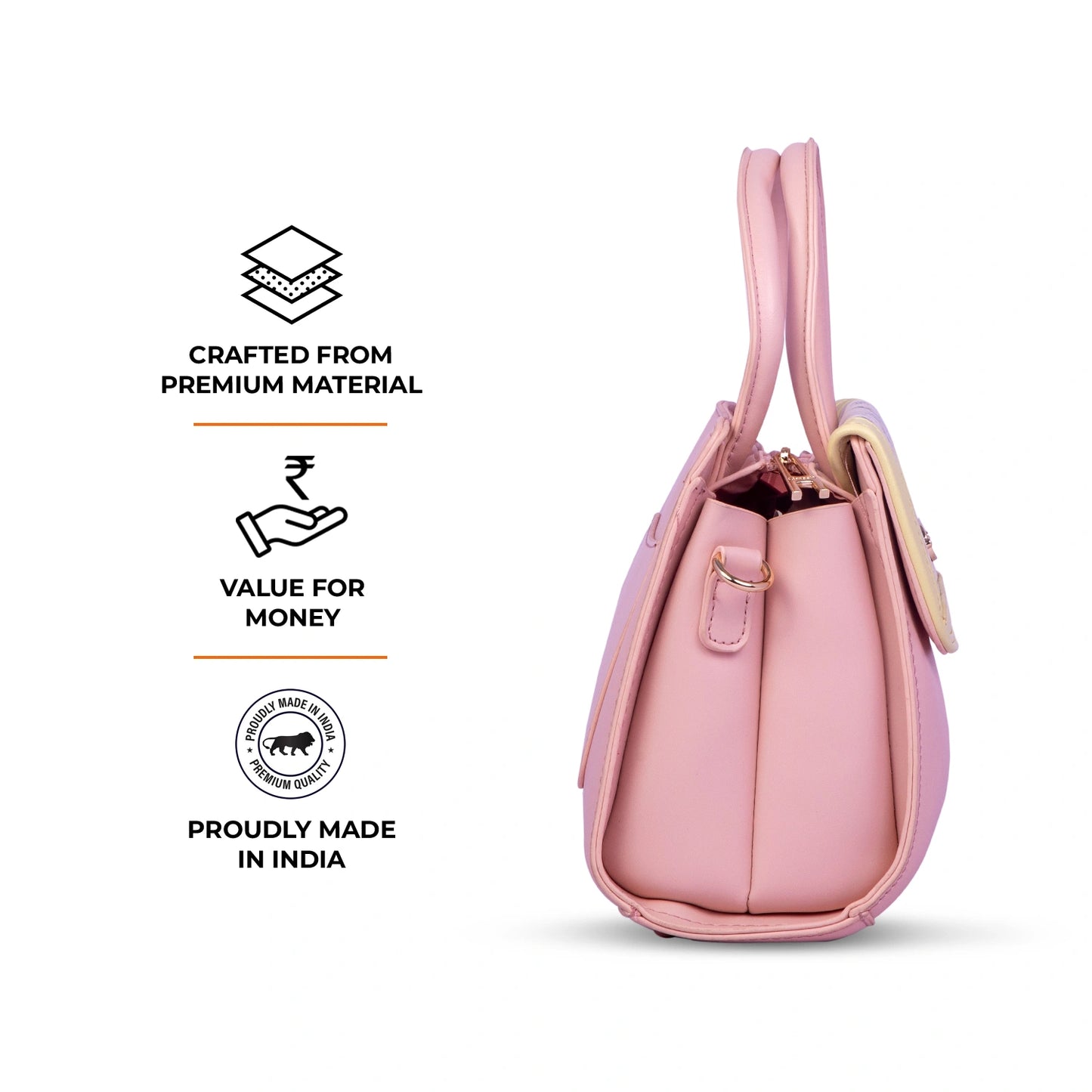 Aimleey Fleuré – Dual Tone Handbag with Sling Strap