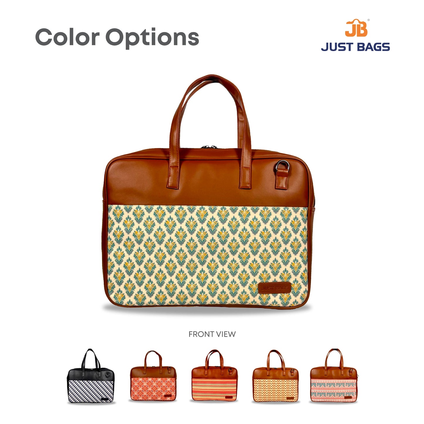 All-Over Printed Foam Leather Office Laptop Bag – Fits up to 15.5" Laptop