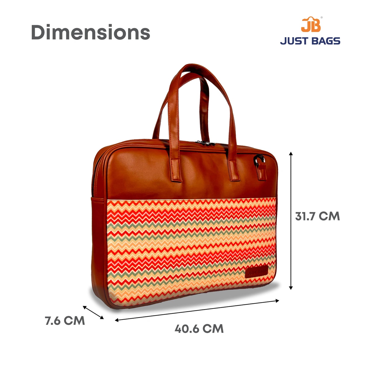 All-Over Printed Foam Leather Office Laptop Bag – Fits up to 15.5" Laptop