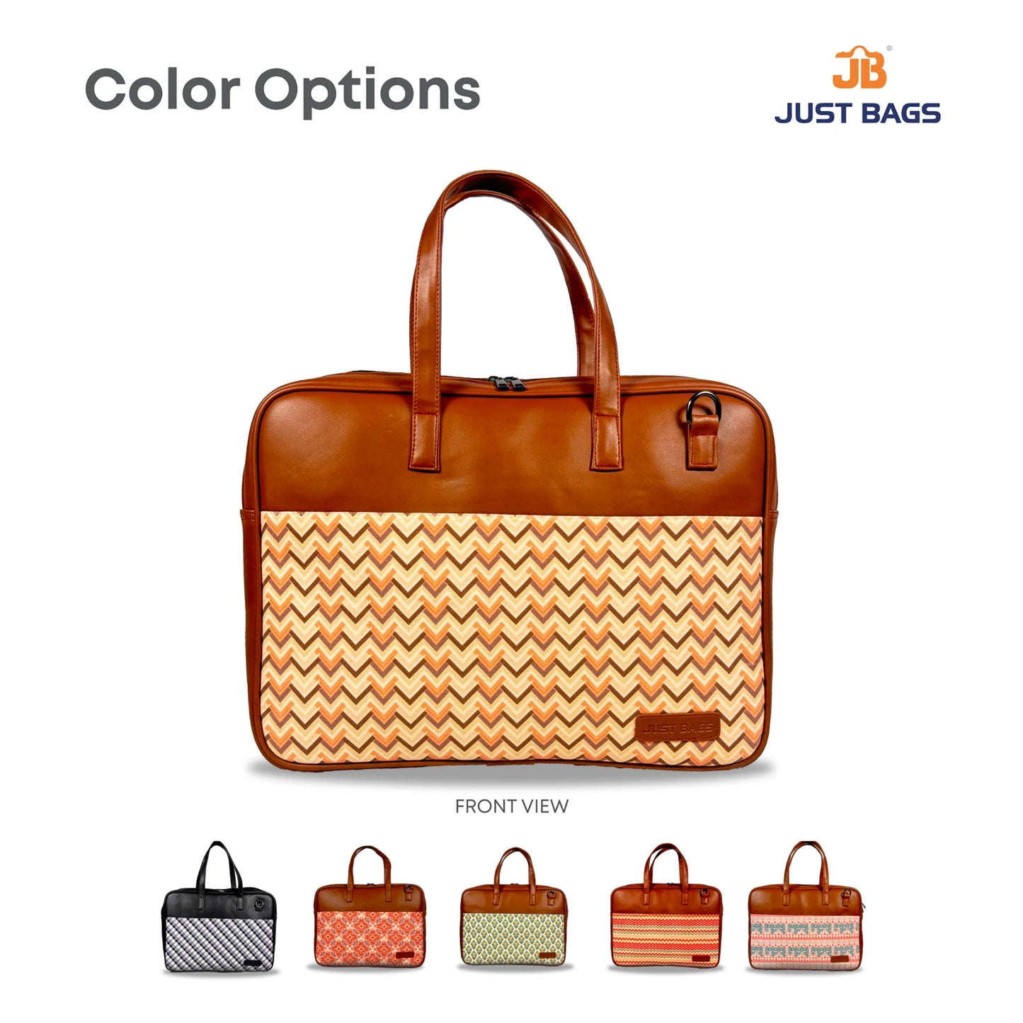 All-Over Printed Foam Leather Office Laptop Bag – Fits up to 15.5" Laptop