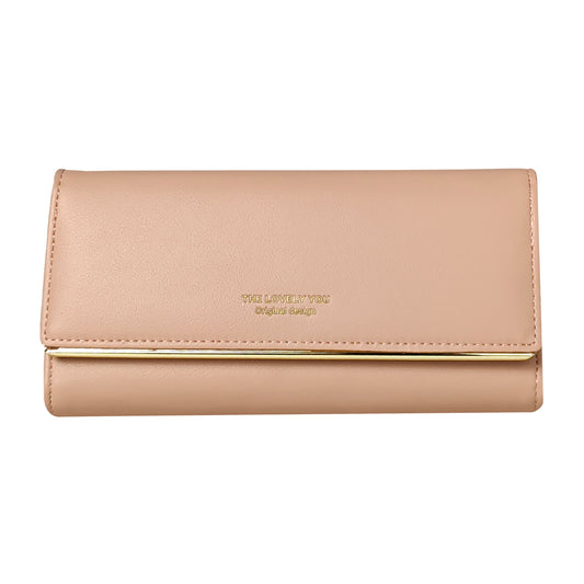 Justbags Women's Classic Style Faux Leather Wallet - Pink
