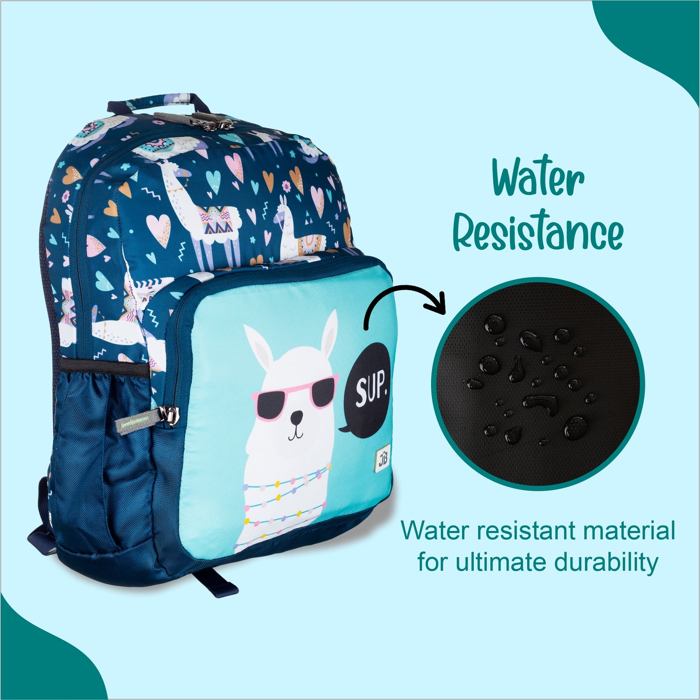 Liama Drama School Backpack  for Kindergarten Kids 2 to 4 years - 15 Inch (New Blue)