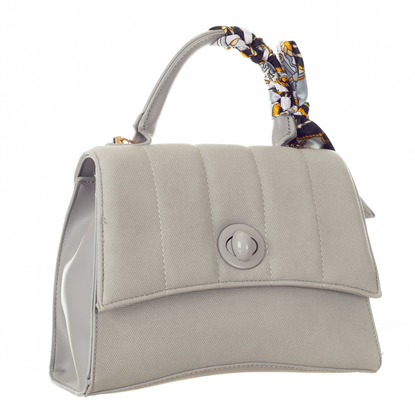 Stylish Multiway Handbag with Detachable Sling Belt - Grey
