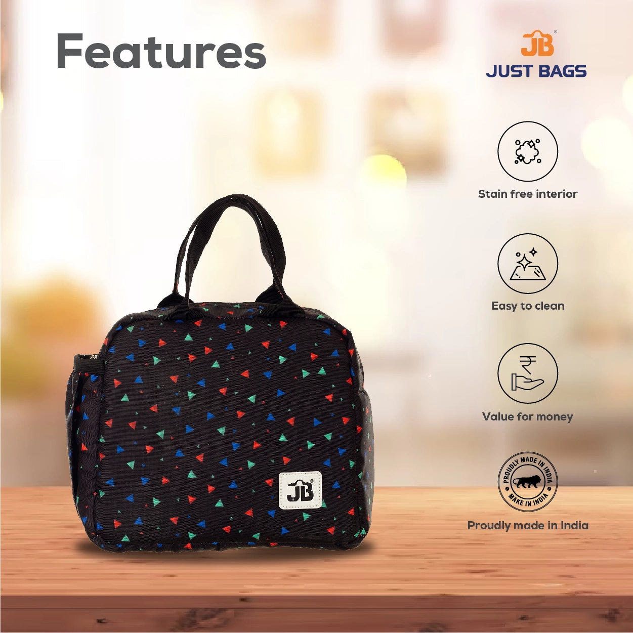 JUSTBAGS Nourish On-the-Go Insulated Lunch Bag – 6L