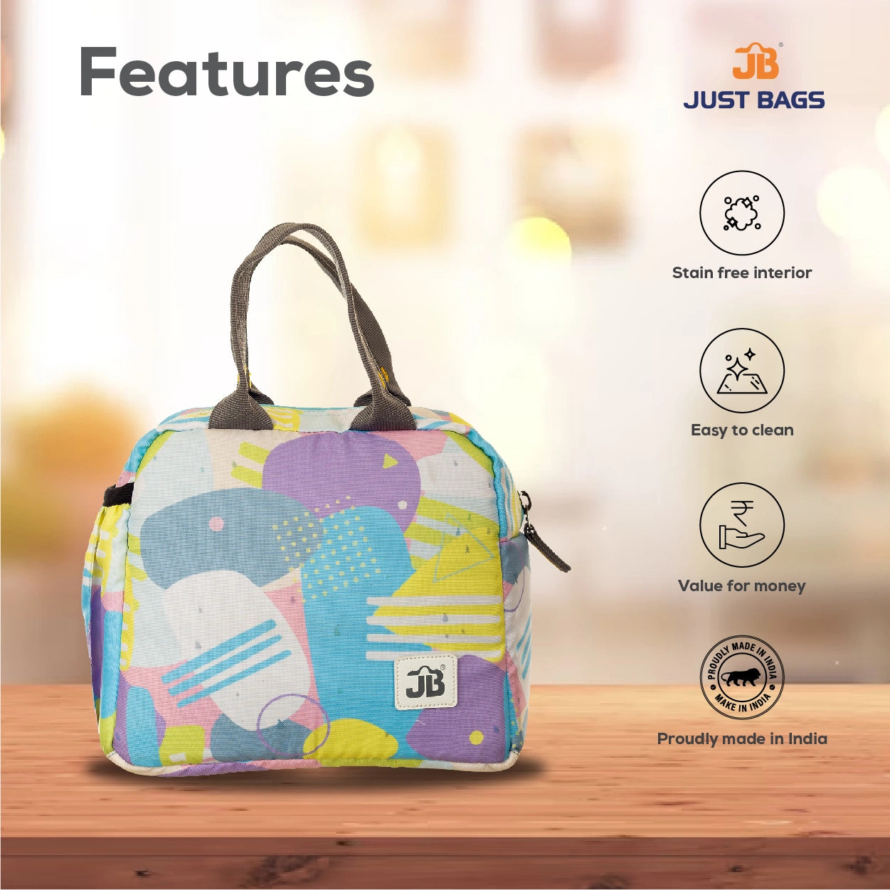 JUSTBAGS Nourish On-the-Go Insulated Lunch Bag – 6L