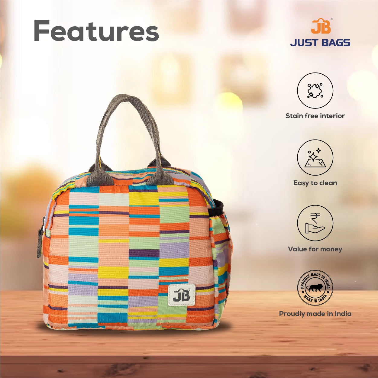 JUSTBAGS Nourish On-the-Go Insulated Lunch Bag – 6L