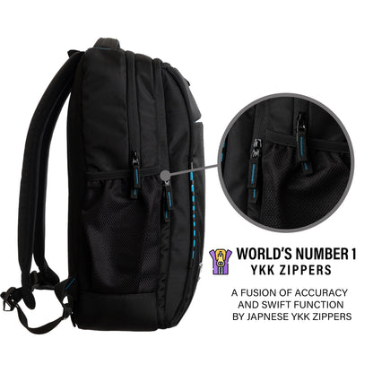 Byte Unisex Black Red Sleek Laptop Backpack