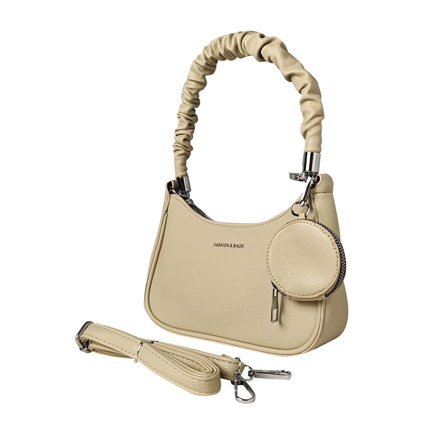 Justbags Elegant Stylish Mini Shoulder Handbag for Women with Zipper- Ochre